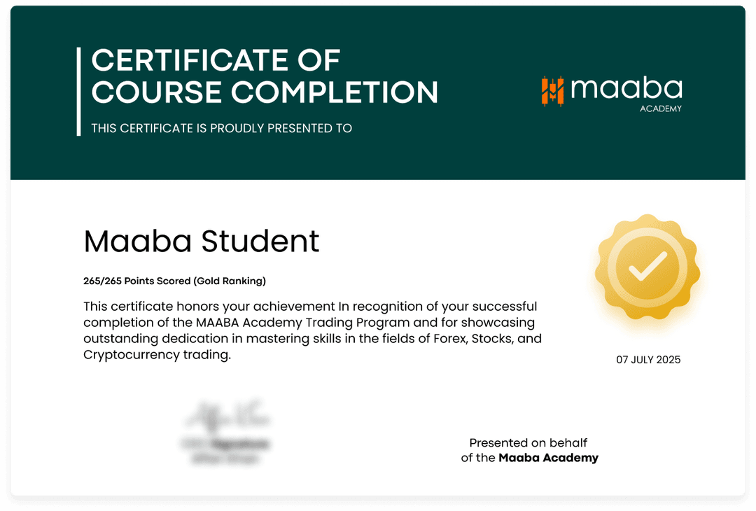 Maaba Academy Certificate